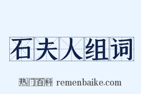 石夫人组词是什么意思的图片